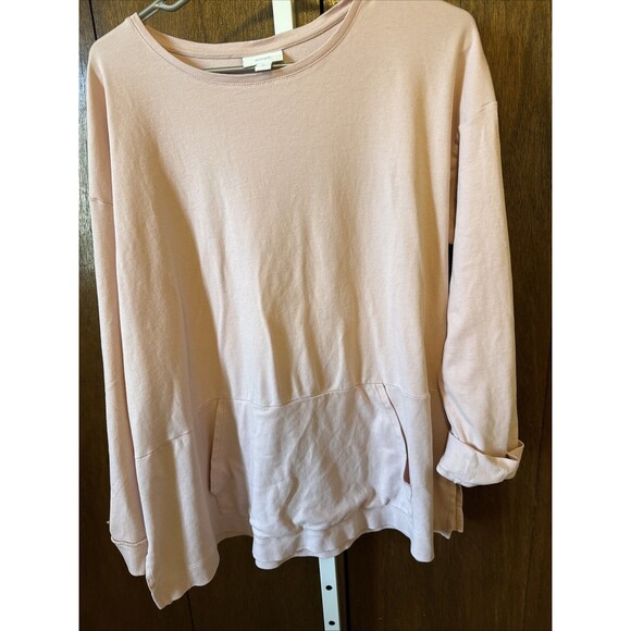 J.Jill Pure Jill Pale Pink Long Sleeve Tunic Sweater Top Size XL Extra Large Poc - Picture 3 of 4